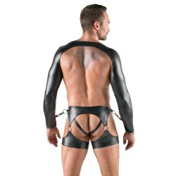 SVENJOYMENT Harness-Set mit 2 Karabinern Schwarz
