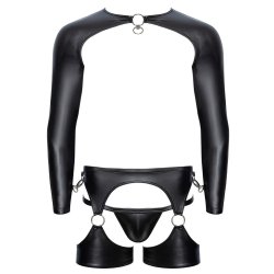 SVENJOYMENT Harness-Set mit 2 Karabinern Schwarz