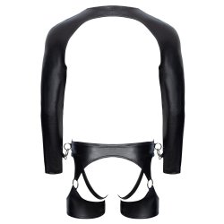 SVENJOYMENT Harness-Set mit 2 Karabinern Schwarz