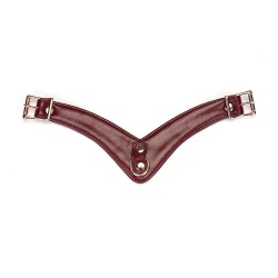 LIEBE SEELE Wine Red: Forced Orgasm Wand Massager Harness Belt aus Leder Weinrot