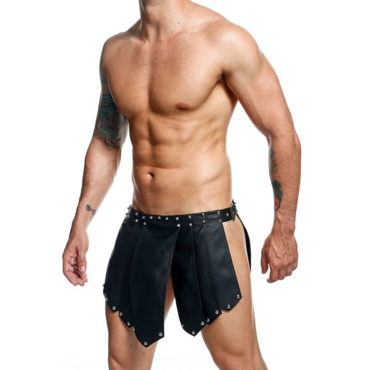 MALE BASICS Dngeons Leather Warrior Skirt Schwarz One Size