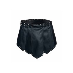 MALE BASICS Dngeons Leather Warrior Skirt Schwarz One Size