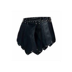 MALE BASICS Dngeons Leather Warrior Skirt Schwarz One Size
