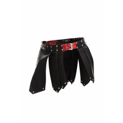 MALE BASICS Dngeons Leather Skirt Schwarz/Rot One Size