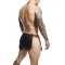 MALE BASICS Dngeons Leather Skirt Schwarz/Rot One Size