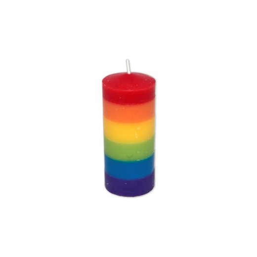 DIVERTYSEX Regenbogen Kerze 13 cm
