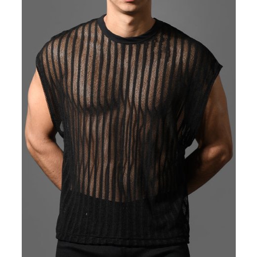 ANDREW CHRISTIAN Mesh Motion Shirt Schwarz