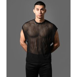 ANDREW CHRISTIAN Mesh Motion Shirt Schwarz