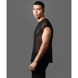ANDREW CHRISTIAN Mesh Motion Shirt Schwarz
