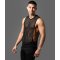 ANDREW CHRISTIAN Mesh Motion Gym Tank Schwarz