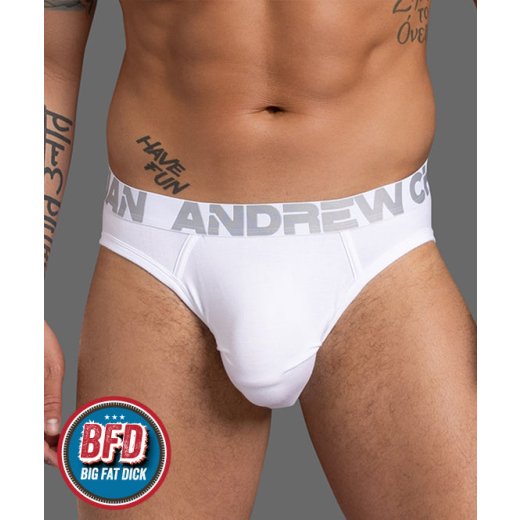ANDREW CHRISTIAN Big Fat Dick Bamboo Brief Weiss