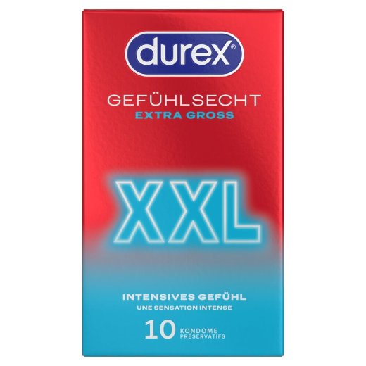 DUREX Gefühlsecht XXL 10 Stk. Extra Gross