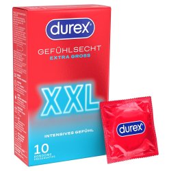 DUREX Gefühlsecht XXL 10 Stk. Extra Gross