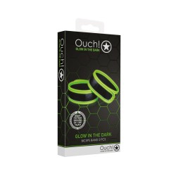OUCH Bizeps-Bänder Glow in the Dark Schwarz/Grün