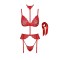 NOIR HANDMADE Bondage Kiss Dessous-Set Rot