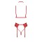NOIR HANDMADE Bondage Kiss Dessous-Set Rot