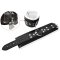 XXDREAMSTOYS Leder-Handfessel Breit Abschliessbar Weiss/Schwarz