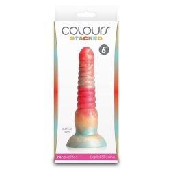 NS NOVELTIES Colours Stacked Dildo 16 cm aus Silikon Rot/Gold