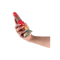 NS NOVELTIES Colours Stacked Dildo 16 cm aus Silikon Rot/Gold
