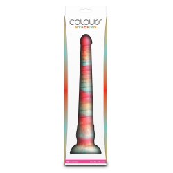 NS NOVELTIES Colours Stacked Dildo 30,6 cm aus Silikon Rot/Gold