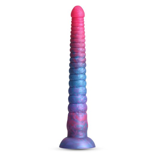 NS NOVELTIES Colours Stacked Dildo 30,6 cm aus Silikon Pink/Blau