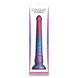 NS NOVELTIES Colours Stacked Dildo 30,6 cm aus Silikon Pink/Blau