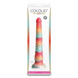 NS NOVELTIES Colours Stacked Dildo 23 cm aus Silikon Rot/Gold