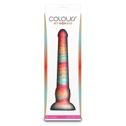 NS NOVELTIES Colours Stacked Dildo 23 cm aus Silikon Rot/Gold