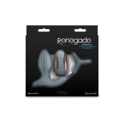RENEGADE Pinnacle Anal-Plug mit Rotation, Vibration & Penisring Blau