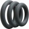 DOC JOHNSON OptiMALE Thick C-Ring Set aus Silikon Grau