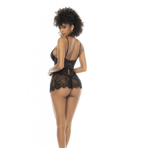 MAPALÉ Raven Babydoll & Tanga Schwarz