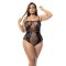 MAPALÉ Curvy Scarlett Fishnet Bodysuit Schwarz One Size+