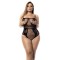 MAPALÉ Curvy Scarlett Fishnet Bodysuit Schwarz One Size+
