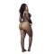 MAPALÉ Curvy Maya Longsleeve Fishnet Bodysuit Schwarz One Size+