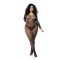 MAPALÉ Curvy Maya Longsleeve Fishnet Bodysuit Schwarz One Size+