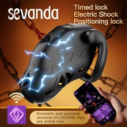 SEVANDA E-Stim Chastity Cage Automatic Lock mit App-Steuerung