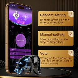 SEVANDA E-Stim Chastity Cage Automatic Lock mit App-Steuerung