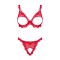 OBSESSIVE Bergamore Dessous-Se 2-teilig Rot
