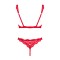 OBSESSIVE Bergamore Dessous-Se 2-teilig Rot