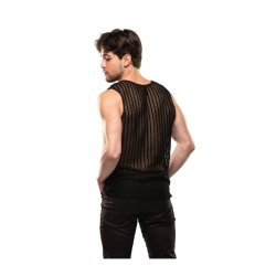 TOF Sheer Mykonos Tanktop Schwarz