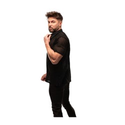 TOF Sheer Mykonos Shirt Schwarz
