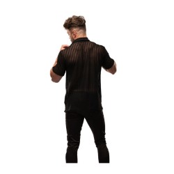 TOF Sheer Mykonos Shirt Schwarz