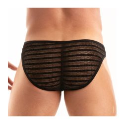 TOF Sheer Mykonos Mini Brief Schwarz