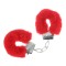OUCH Classic Fluffy Handcuffs Rot