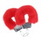 OUCH Classic Fluffy Handcuffs Rot