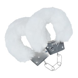 OUCH Classic Fluffy Handcuffs Weiss