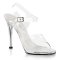 PLEASER Gala Sandalen Transparent/Silber
