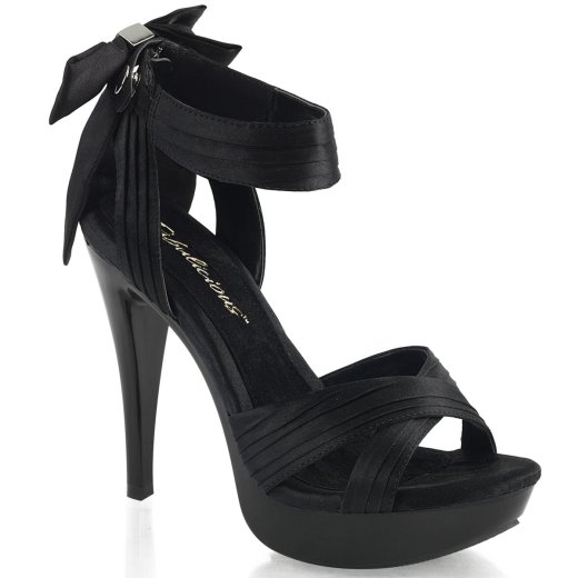 PLEASER Cocktail High Heels mit Schlaufe Schwarz