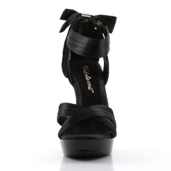 PLEASER Cocktail High Heels mit Schlaufe Schwarz