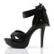 PLEASER Cocktail High Heels mit Schlaufe Schwarz